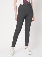 Vero Moda Women Grey Solid Jeggings