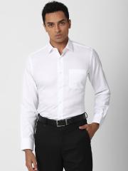 Van Heusen Men White Solid Formal Shirt