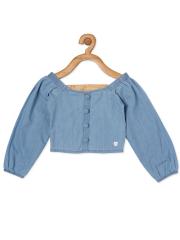 Pepe Jeans Girls Blue Casual Shirt