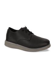 Hush Puppies Men Black Leather Sneakers