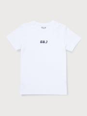 Gini and Jony Boys White Solid T-shirt