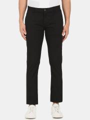 Aeropostale Men Black Solid Regular Fit Trousers