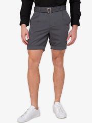 ZALORA BASICS Men Grey Solid Shorts