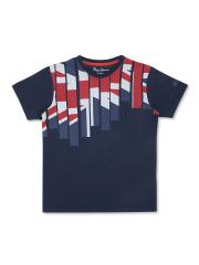 Pepe Jeans Boys Blue Printed T-shirt