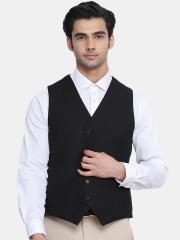 Blackberrys Men Black Solid Waistcoat