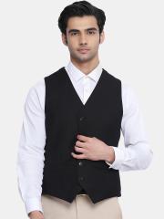 Blackberrys Men Black Solid Waistcoat