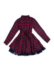 Gini and Jony Girls Red Checked Dress