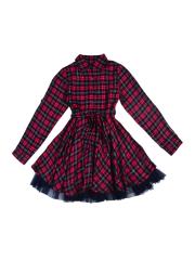 Gini and Jony Girls Red Checked Dress