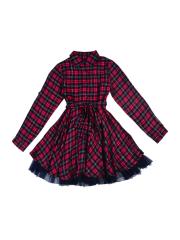 Gini and Jony Girls Red Checked Dress