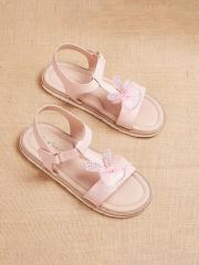 Fame Forever by Lifestyle Girls Pink PU Comfort Sandals