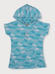 Gini and Jony Girls Blue Printed Sweatshirt