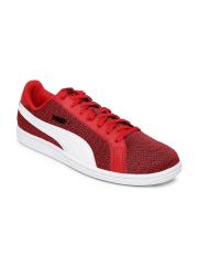 Puma Men Red Smash Knit Sneakers