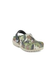 Crocs Girls Green Camouflage Print Clogs