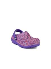 Crocs Girls Purple Printed Clogs