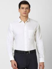 Van Heusen Men White Solid Formal Shirt