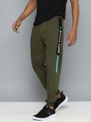 HRX by Hrithik Roshan Men Olive Green Solid Joggers