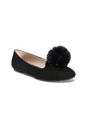 Truffle Collection Women Black Solid Ballerinas