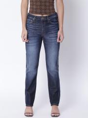 GUESS Women Blue Heavy Fade Jeans