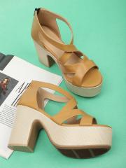 ELLE Tan sandals Platform Sandals