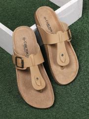 Carlton London Men Beige Comfort Sandals