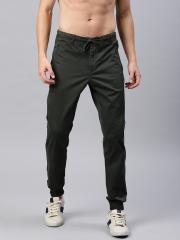 HRX by Hrithik Roshan Men Olive Green Regular Fit Solid Joggers