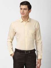 Peter England Men Yellow Formal Shirt