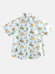 Beebay Boys Blue Printed Casual Shirt