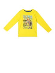 U S Polo Assn Boys Yellow Printed T-shirt