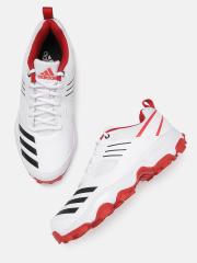 ADIDAS Men White & Red Crihase Cricket Shoes