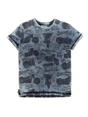 Gini and Jony Boys Grey Printed T-shirt