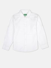 United Colors of Benetton Boys White Casual Shirt