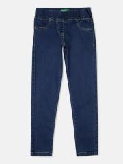 United Colors of Benetton Girls Navy Blue Solid Jeggings