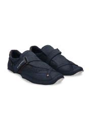 Bugatti Men Navy Blue Leather Sneakers