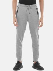 People Men Grey Melange Solid Joggers