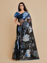 Sangria Women Black Sarees