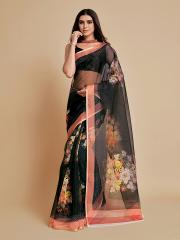 Sangria Women Black Sarees