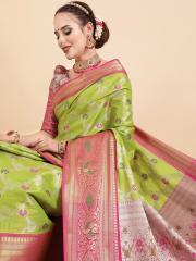 Sangria Women Green Sarees