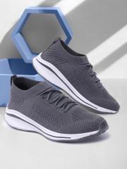 Crew STREET Men Grey Textured Sneakers