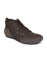 Woodland Men Brown Leather Sneakers