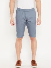 Okane Men Blue Solid Shorts