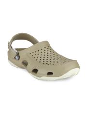 Crocs Men Brown Swiftwater Deck Clogs