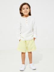 Cherry Crumble Boys White & Yellow T-shirt with Shorts