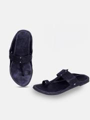 PANAHI Men Black Ethnic Comfort Sandals