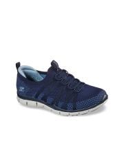 Skechers Women Navy Blue Textured  Sneakers