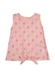 Gini and Jony Girls Pink Printed Top