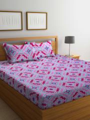 BOMBAY DYEING Unisex Pink Bedsheets