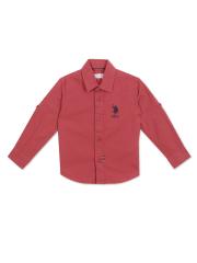 U S Polo Assn Boys Red Casual Shirt