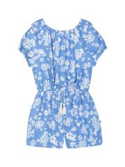 Budding Bees Girls Blue & White Printed Top with Shorts