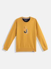 Monte Carlo Boys Mustard Yellow Solid Sweatshirt