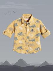 U S Polo Assn Kids Boys Yellow Printed Casual Shirt